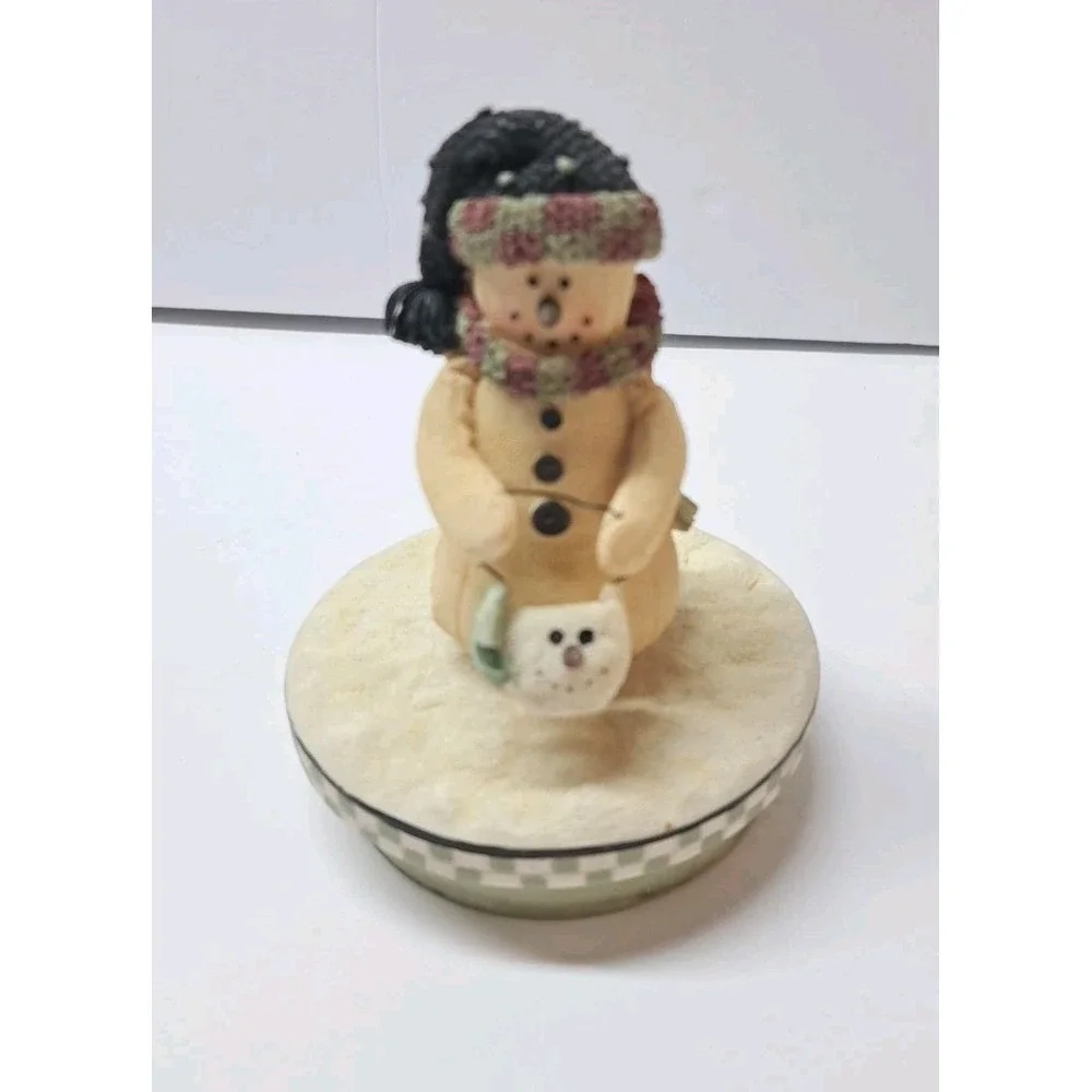 Snowman Couple Tealight Holder/Snowman Candle Topper Crazy Mountain Seasonal Dec